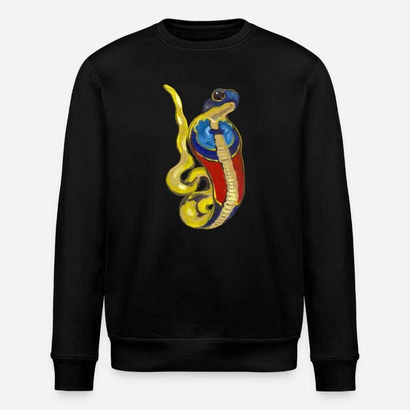 Cobra Ancient Egypt Deity - Stanley/Stella ROLLER Unisex Organic Sweatshirt - black