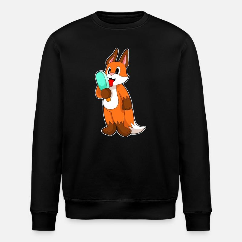 Fox popsicles - Stanley/Stella ROLLER Unisex Organic Sweatshirt - black