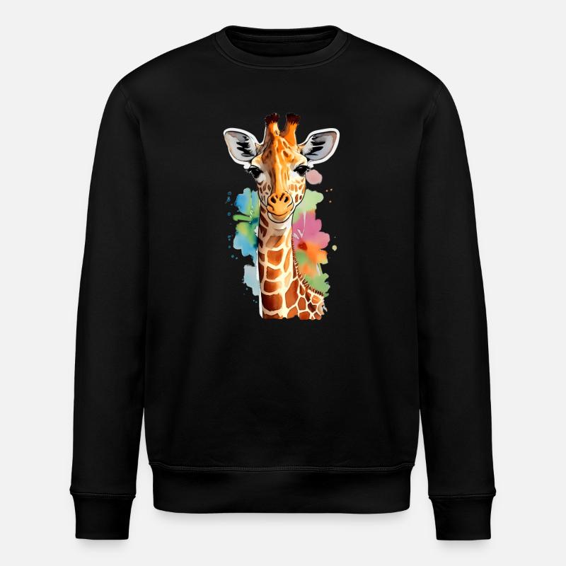 Giraffe - Stanley/Stella ROLLER Unisex Organic Sweatshirt - black