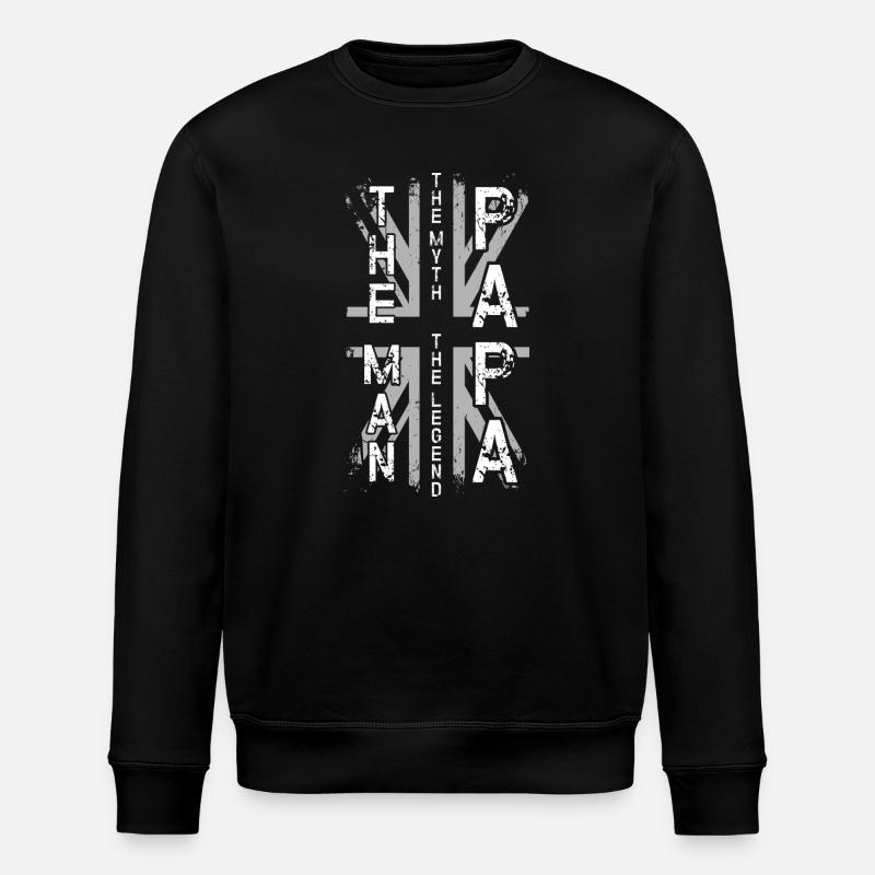 The Man Myth Legend Monochrome - Stanley/Stella ROLLER Unisex Organic Sweatshirt - black