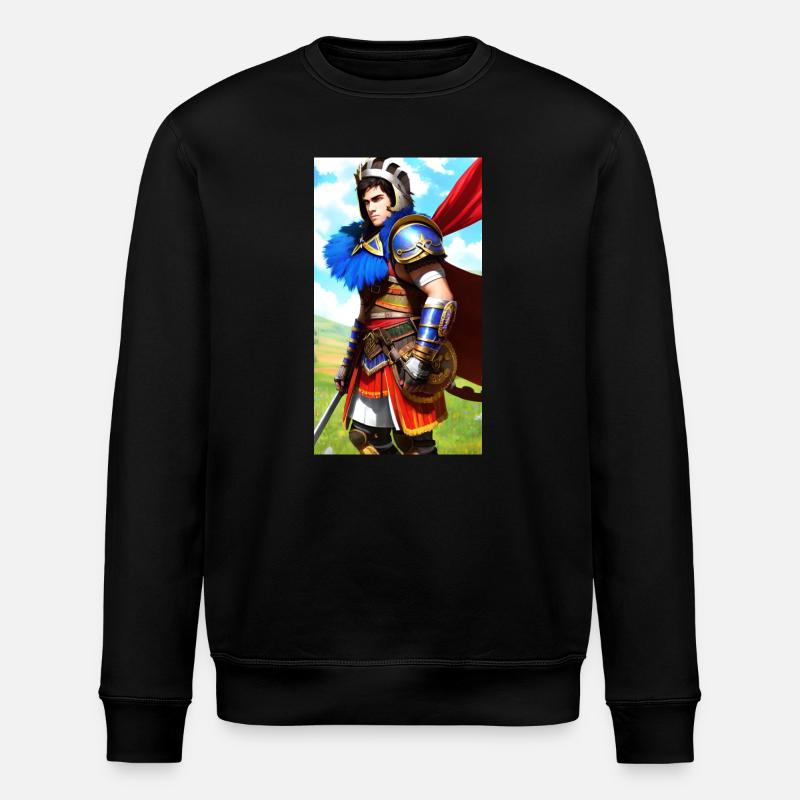 Mehrfarbiger Ritter Gladiator - Stanley/Stella Unisex Bio-Sweatshirt ROLLER - Schwarz