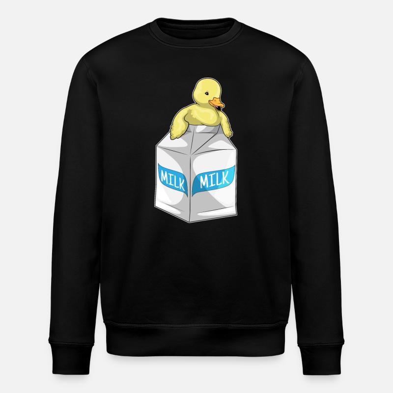 Duck Milk - Stanley/Stella ROLLER Unisex Organic Sweatshirt - black