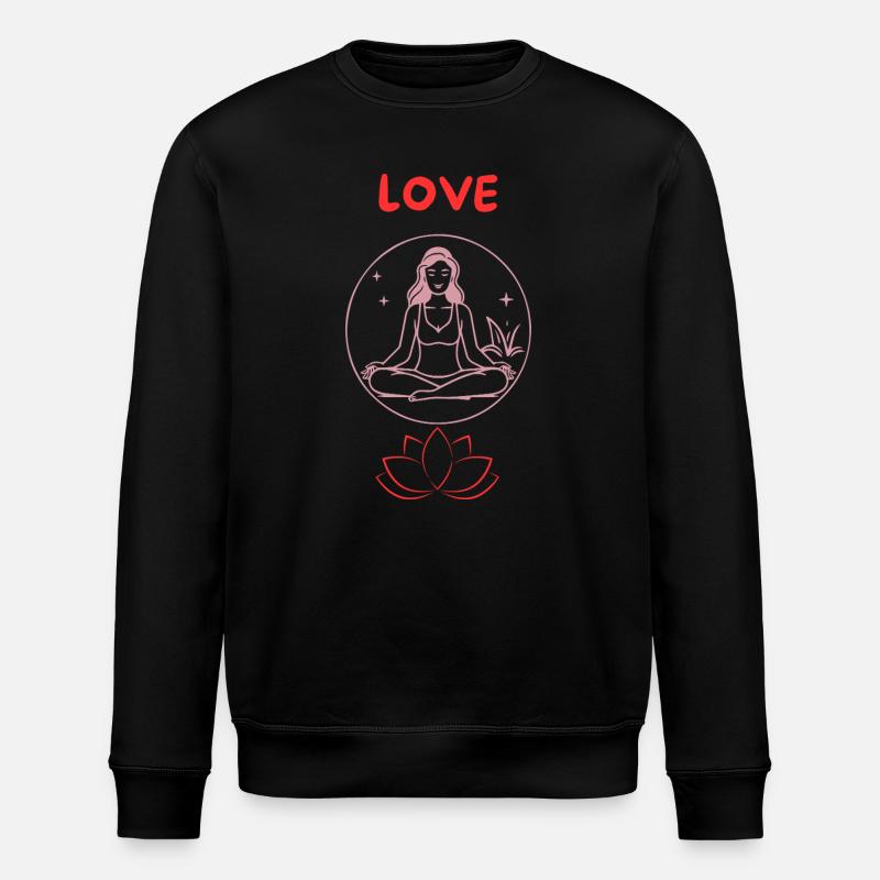 Love meditation - Stanley/Stella Unisex Bio-Sweatshirt ROLLER - Schwarz