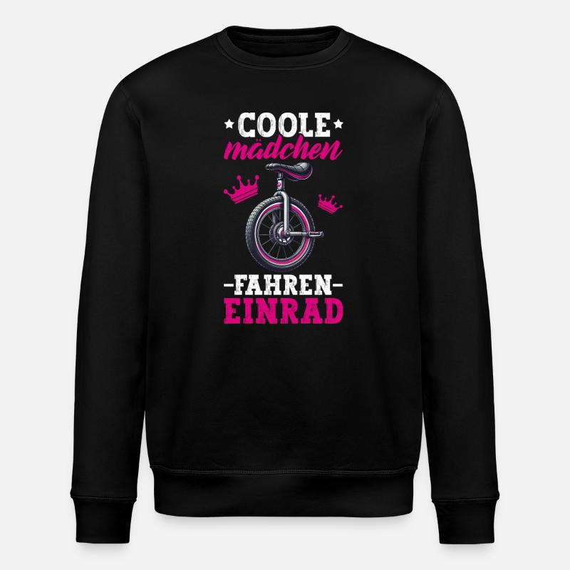 Fille cool en monocycle - Sweat bio ROLLER Stanley/Stella Unisexe - noir
