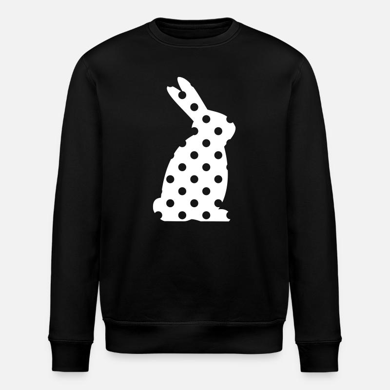 Cadeau de Pâques Bunny Dots - Sweat bio ROLLER Stanley/Stella Unisexe - noir