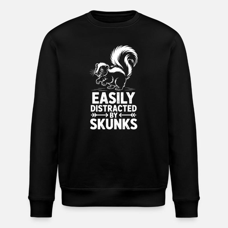 Skunk Sayings Funny Skunk Gift - Stanley/Stella ROLLER Unisex Organic Sweatshirt - black