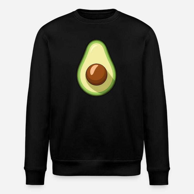 Avocado half halved - Stanley/Stella ROLLER Unisex Organic Sweatshirt - black