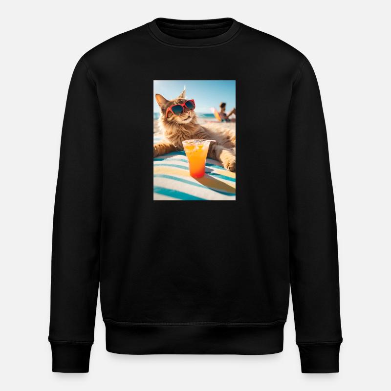 Katzen - Rente - Stanley/Stella Unisex Bio-Sweatshirt ROLLER - Schwarz