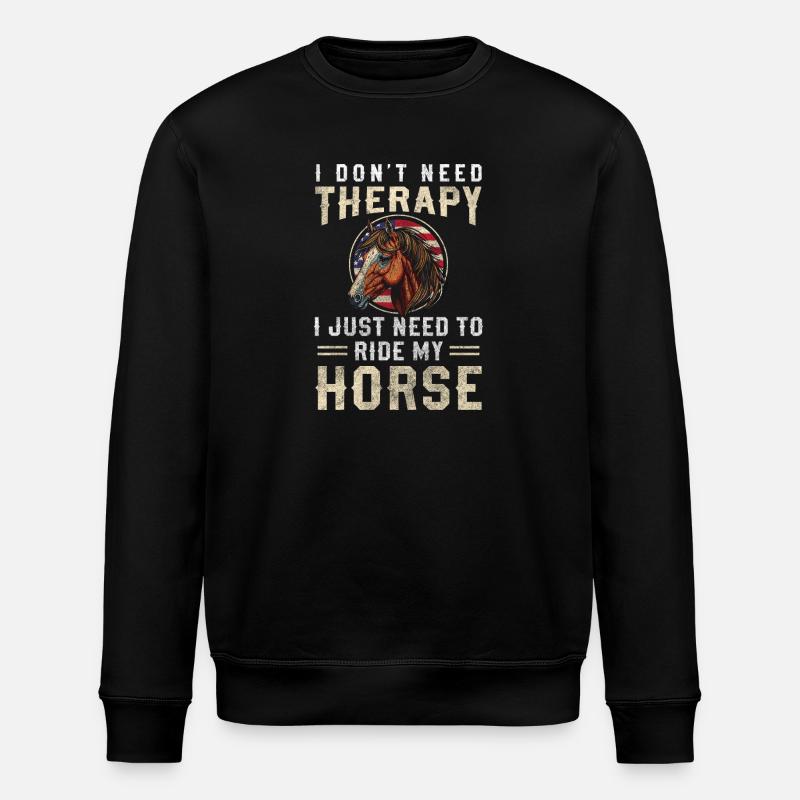 Cheval Jument Sauvage - Sweat bio ROLLER Stanley/Stella Unisexe - noir