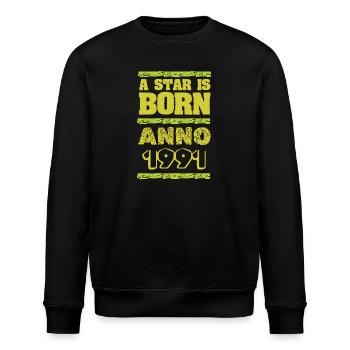 1991 - Stanley/Stella ROLLER Unisex Organic Sweatshirt - black - Front - Nik (191cm)