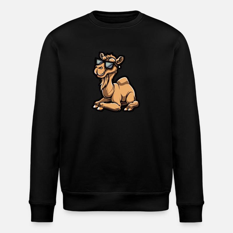 Camel Cool Comic - Stanley/Stella ROLLER Unisex Organic Sweatshirt - black