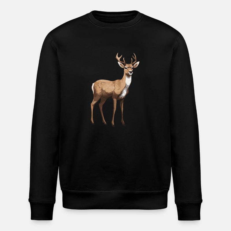 Cerf - Sweat bio ROLLER Stanley/Stella Unisexe - noir