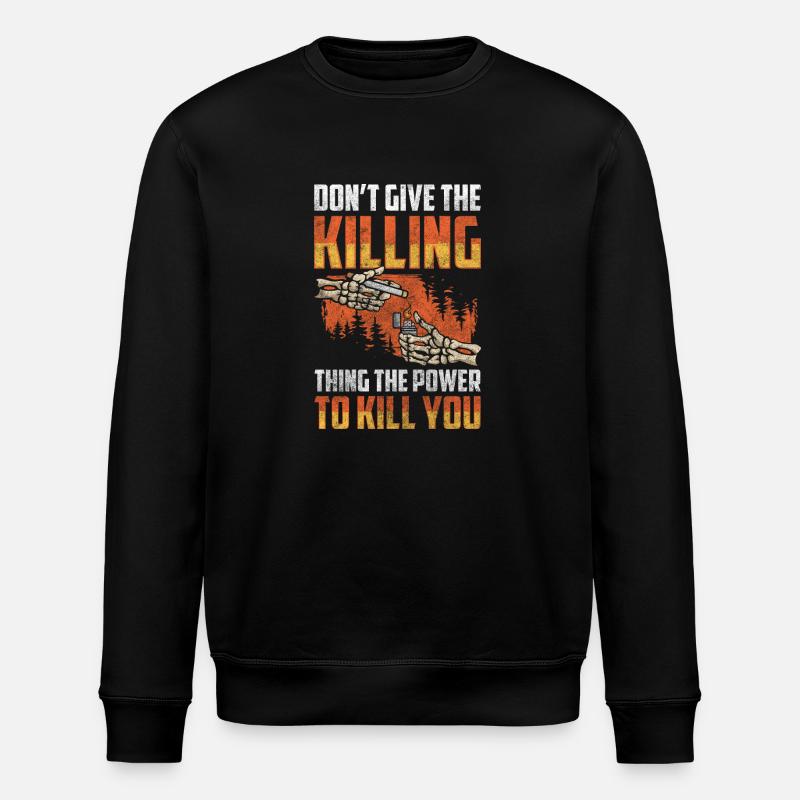 Nichtraucher Tabak Disziplin Glimmstengel - Stanley/Stella Unisex Bio-Sweatshirt ROLLER - Schwarz