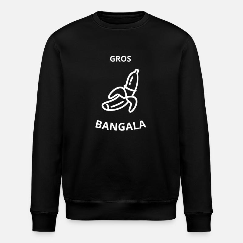 Gros Bangala - Sweat bio ROLLER Stanley/Stella Unisexe - noir