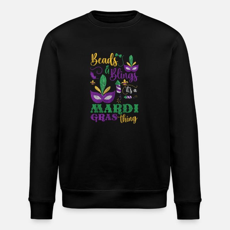 Karneval Feier Bunt Perlen - Stanley/Stella Unisex Bio-Sweatshirt ROLLER - Schwarz