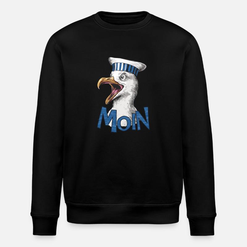 Moin Seagull - Stanley/Stella ROLLER Unisex Organic Sweatshirt - black