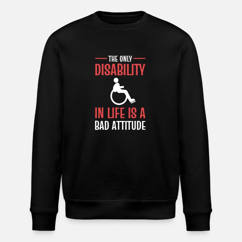 Fauteuil roulant - Sweat bio ROLLER Stanley/Stella Unisexe - noir