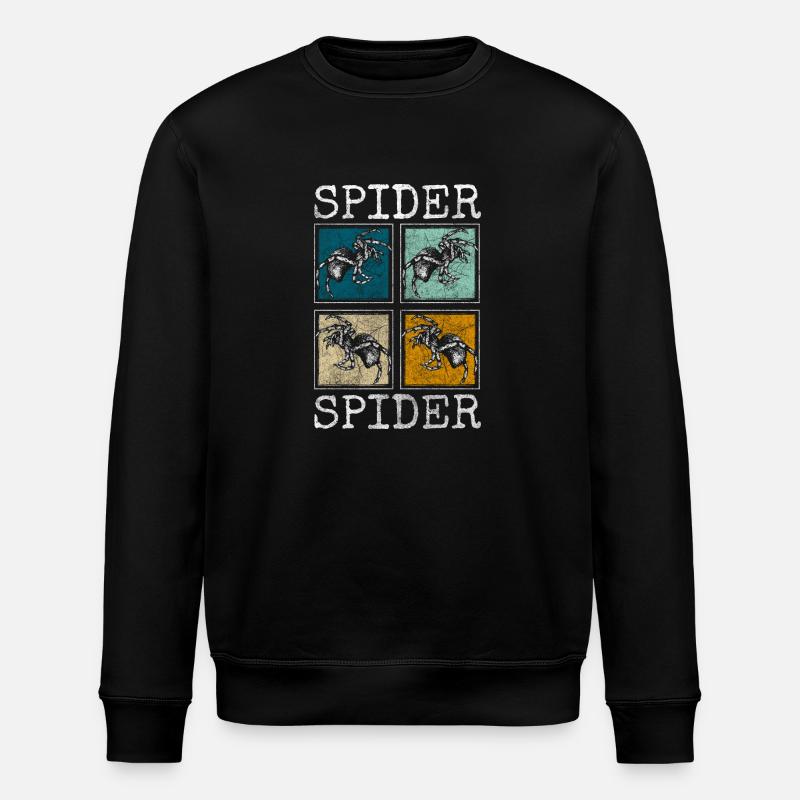 Toile d’araignée Arachnide chasseur phobie - Sweat bio ROLLER Stanley/Stella Unisexe - noir