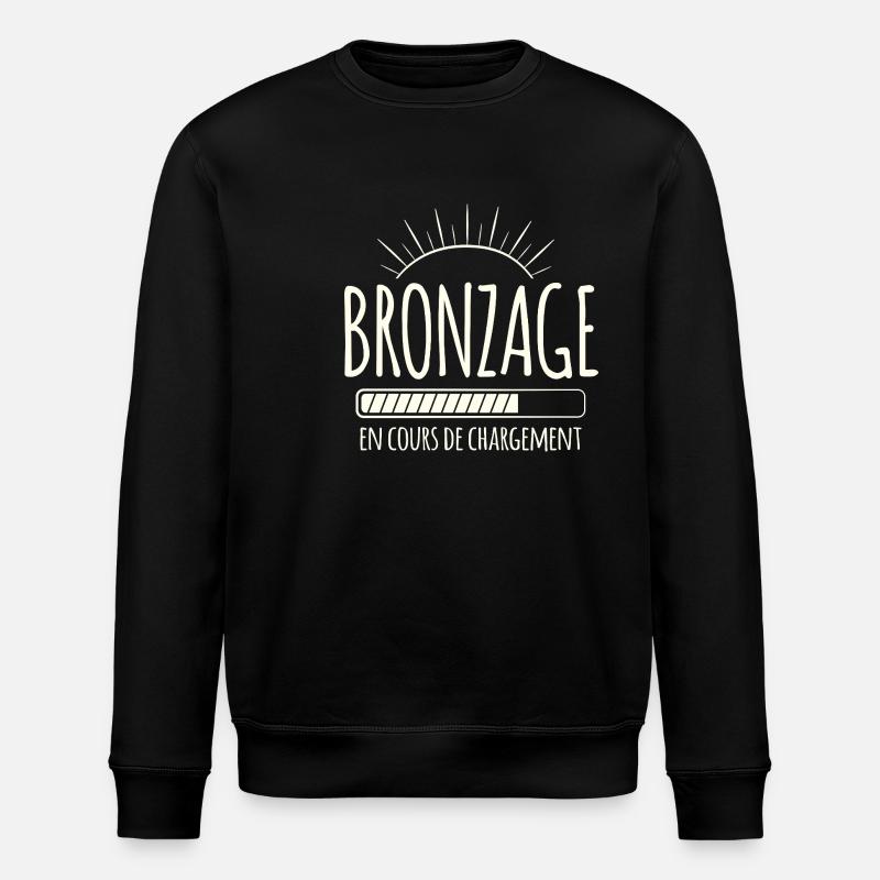 Tan Loading, Été, Vacances, Français - Sweat bio ROLLER Stanley/Stella Unisexe - noir