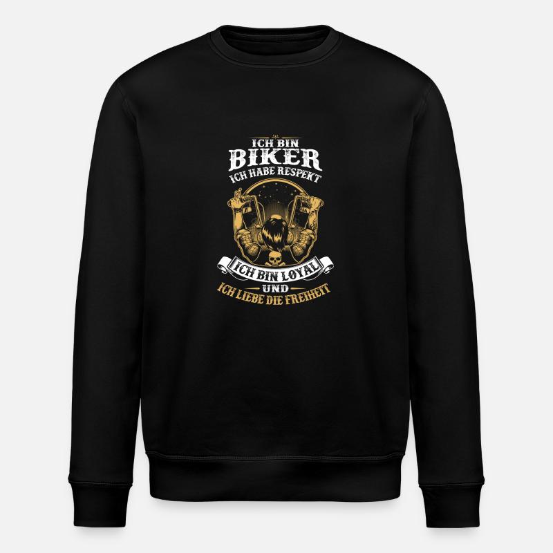 Ich bin Biker - Stanley/Stella Unisex Bio-Sweatshirt ROLLER - Schwarz