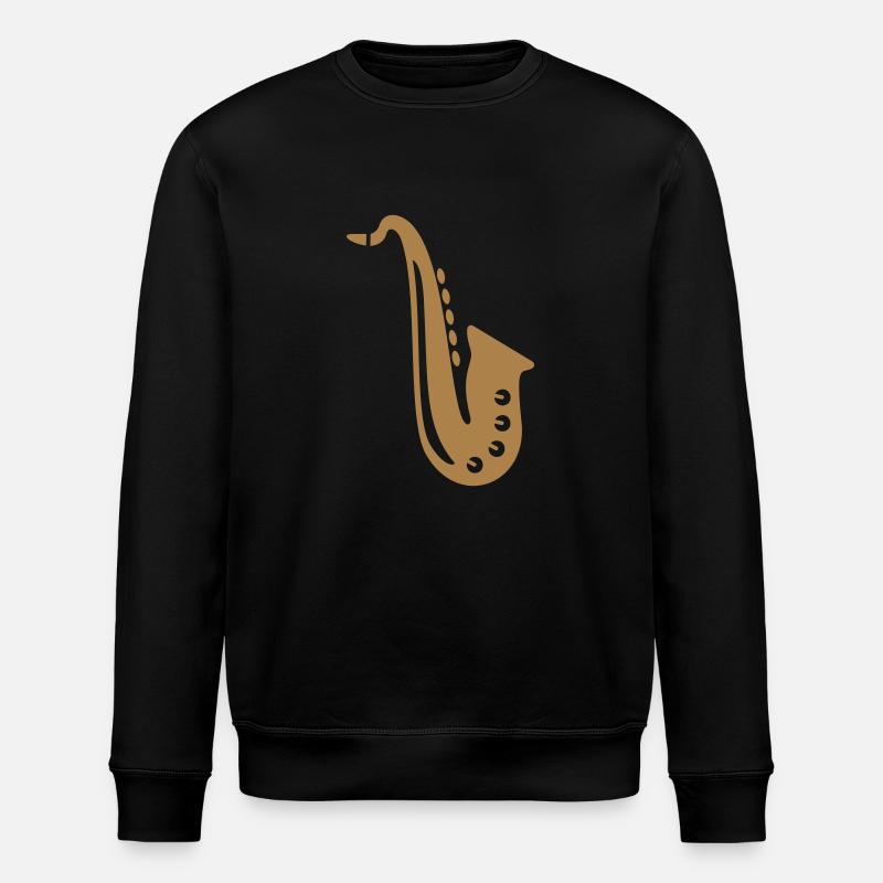 Saxofon Geschenk Musiker - Stanley/Stella Unisex Bio-Sweatshirt ROLLER - Schwarz