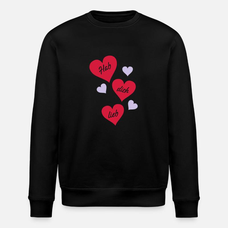 hab_dich_lieb_02 - Stanley/Stella Unisex Bio-Sweatshirt ROLLER - Schwarz