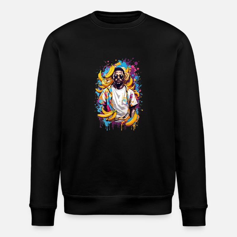 Homme banane - Sweat bio ROLLER Stanley/Stella Unisexe - noir