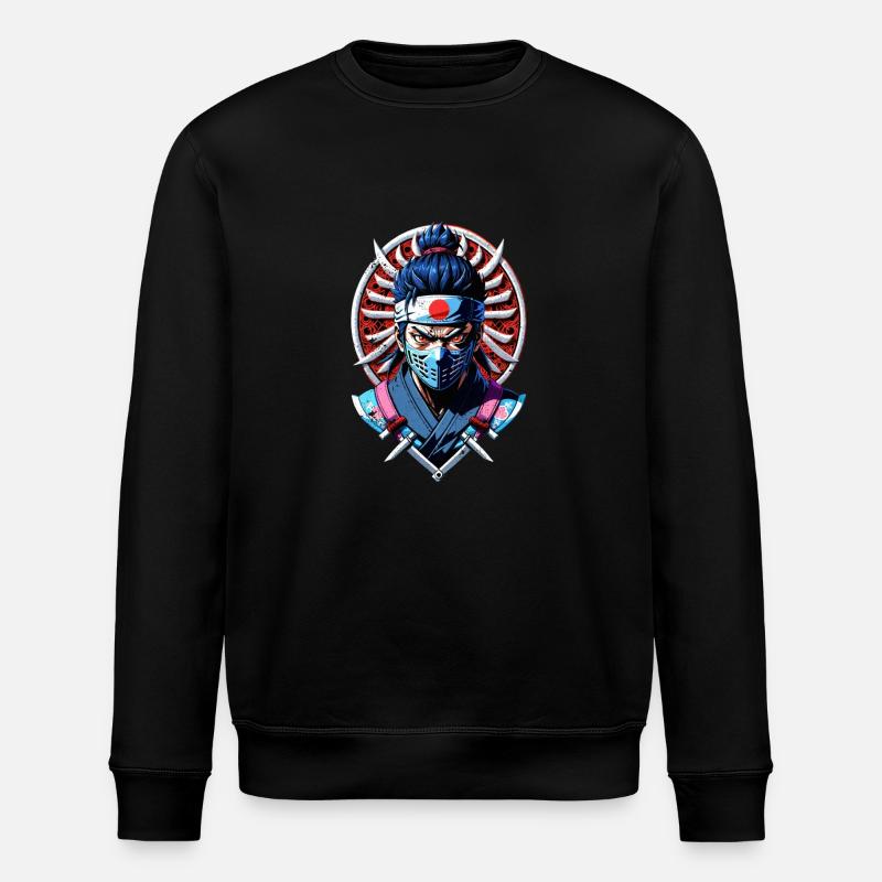 Samurai Warrior - Japan - Stanley/Stella ROLLER Unisex Organic Sweatshirt - black