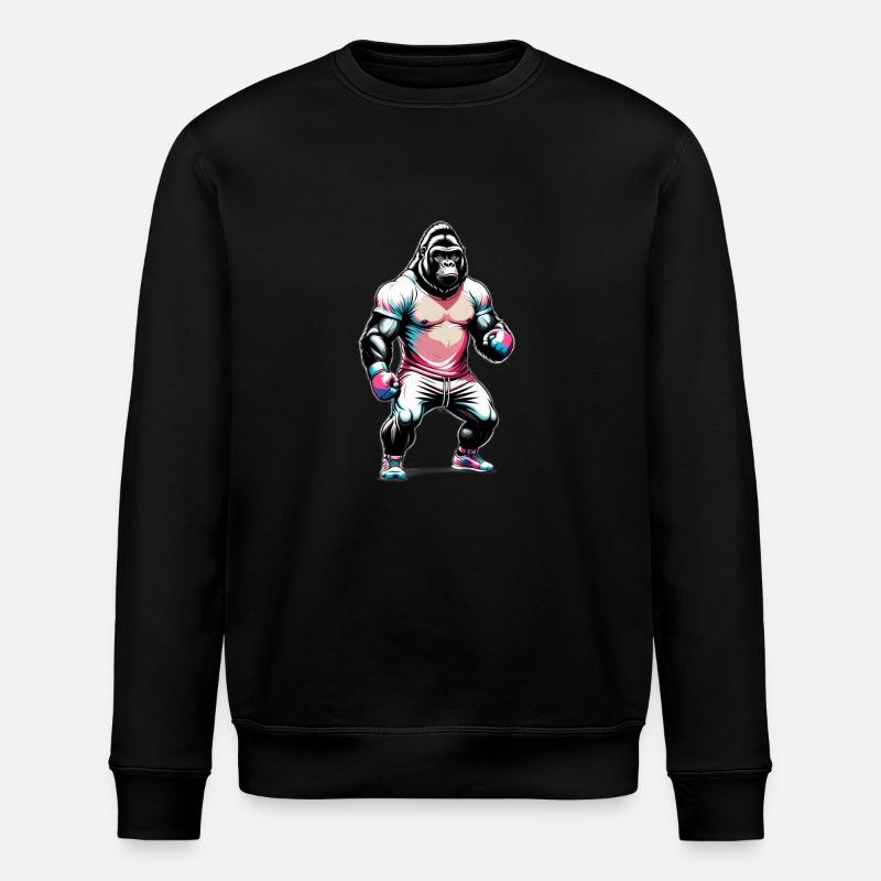 Boxe Boxeur Gorille - Sweat bio ROLLER Stanley/Stella Unisexe - noir