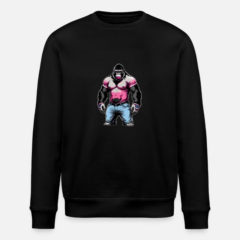 Boxe Boxeur Gorille - Sweat bio ROLLER Stanley/Stella Unisexe - noir