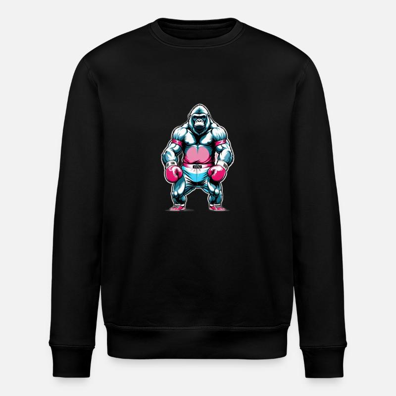 Boxing Gorilla Boxer - Stanley/Stella ROLLER Unisex Organic Sweatshirt - black