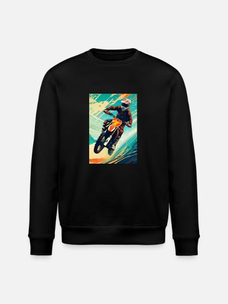Motocross I - Stanley/Stella ROLLER Unisex Organic Sweatshirt - black