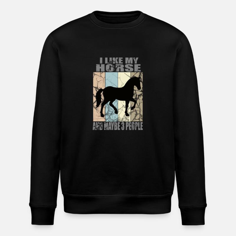 Liebe zu Pferden - Stanley/Stella Unisex Bio-Sweatshirt ROLLER - Schwarz