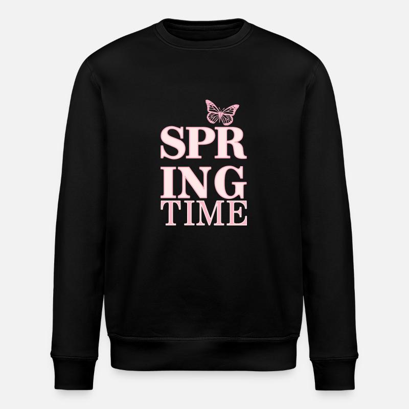 Spring Time - Spring is here! - Stanley/Stella ROLLER Unisex Organic Sweatshirt - black