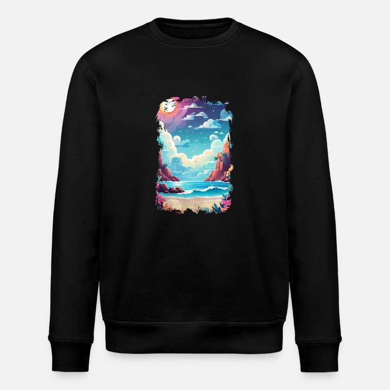 plage vacances soleil mer - Sweat bio ROLLER Stanley/Stella Unisexe - noir