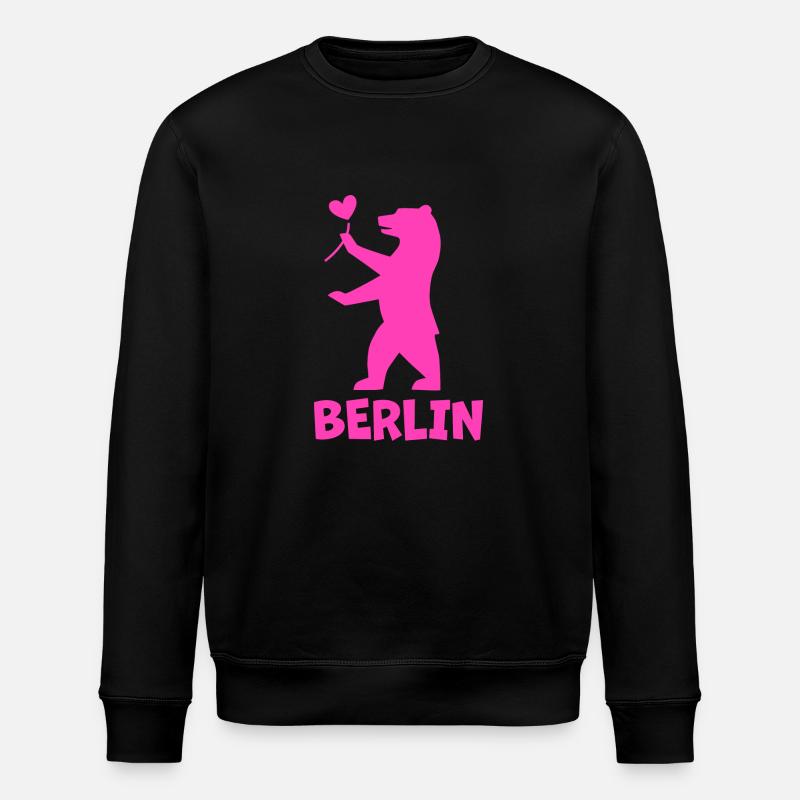 Berlin Berliner Bär - Stanley/Stella Unisex Bio-Sweatshirt ROLLER - Schwarz