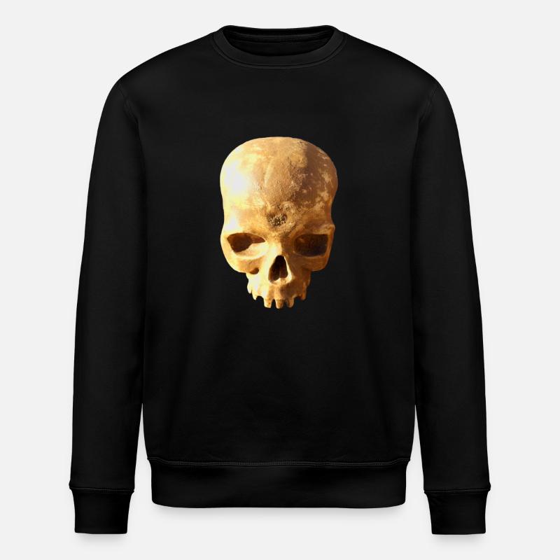 Schädel-Hintergrund - Stanley/Stella Unisex Bio-Sweatshirt ROLLER - Schwarz