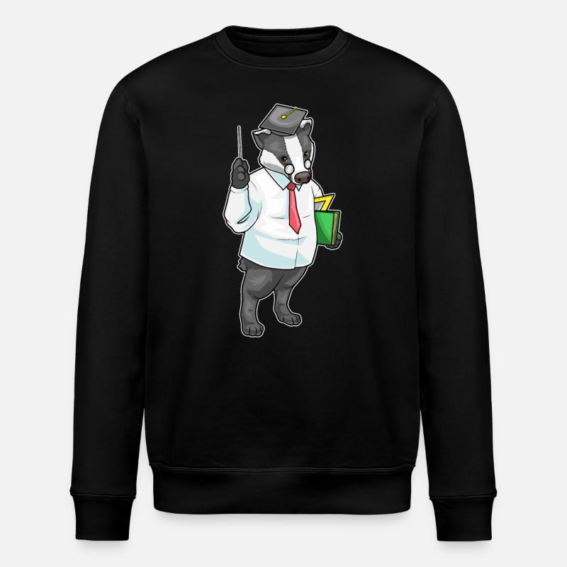 Badger Math Teacher - Stanley/Stella ROLLER Unisex Organic Sweatshirt - black