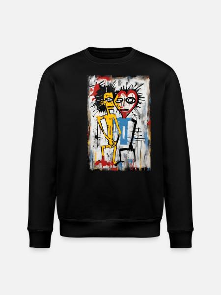 Abstract Couple - Urban Art - Stanley/Stella ROLLER Unisex Organic Sweatshirt - black