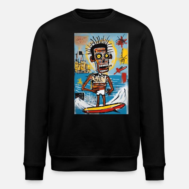 Surfeur Urbain - Style Abstrait - Sweat bio ROLLER Stanley/Stella Unisexe - noir