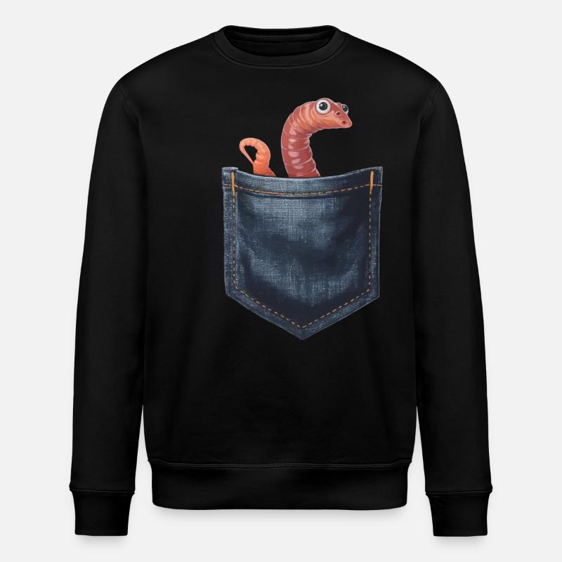 Wurm - Stanley/Stella Unisex Bio-Sweatshirt ROLLER - Schwarz
