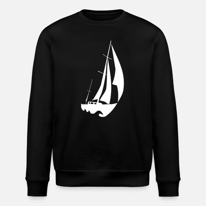 voilier rapide blanc - Sweat bio ROLLER Stanley/Stella Unisexe - noir