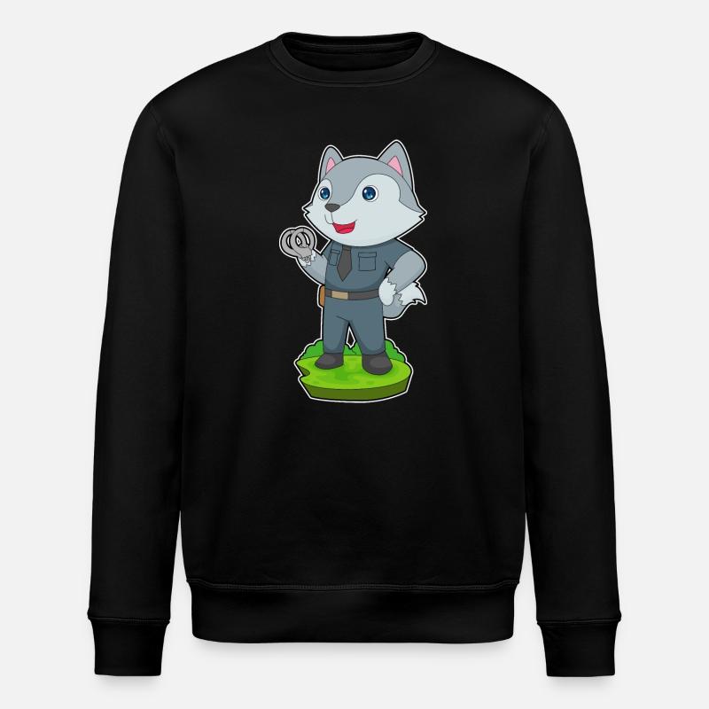 Loup Policier Menottes Police - Sweat bio ROLLER Stanley/Stella Unisexe - noir