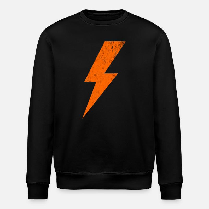 Leuchtender Blitz Design - Stanley/Stella Unisex Bio-Sweatshirt ROLLER - Schwarz
