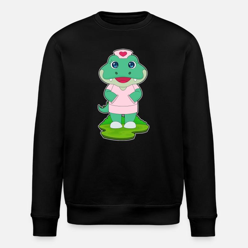Krokodil Krankenschwester - Stanley/Stella Unisex Bio-Sweatshirt ROLLER - Schwarz