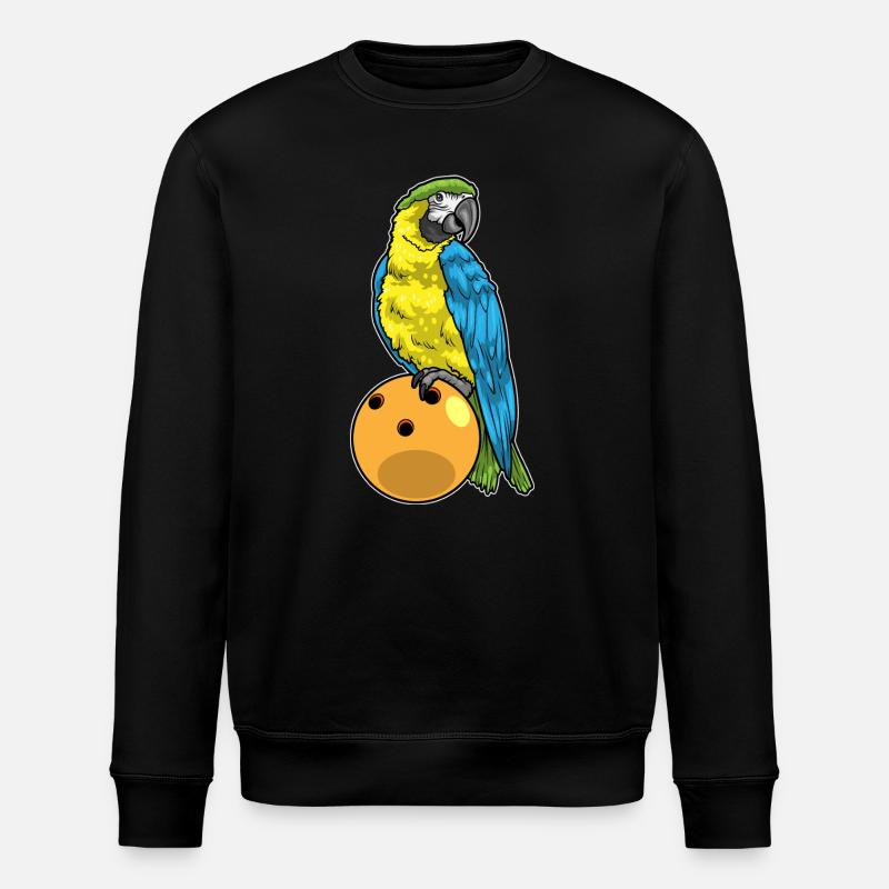 Papagei Bowling Bowlingkugel - Stanley/Stella Unisex Bio-Sweatshirt ROLLER - Schwarz