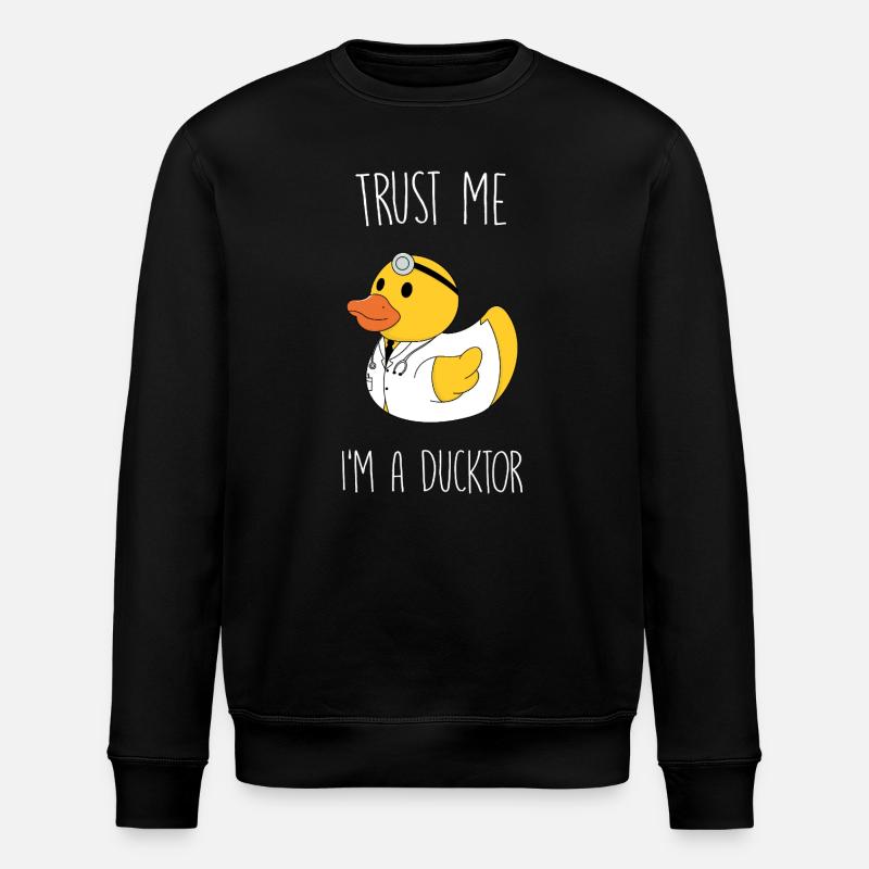 Trust me I'm a Ducktor - Stanley/Stella Unisex Bio-Sweatshirt ROLLER - Schwarz