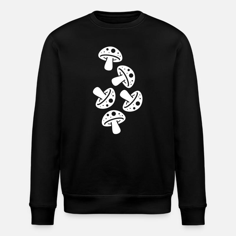 Mushrooms Mushroom Toadstool - Stanley/Stella ROLLER Unisex Organic Sweatshirt - black