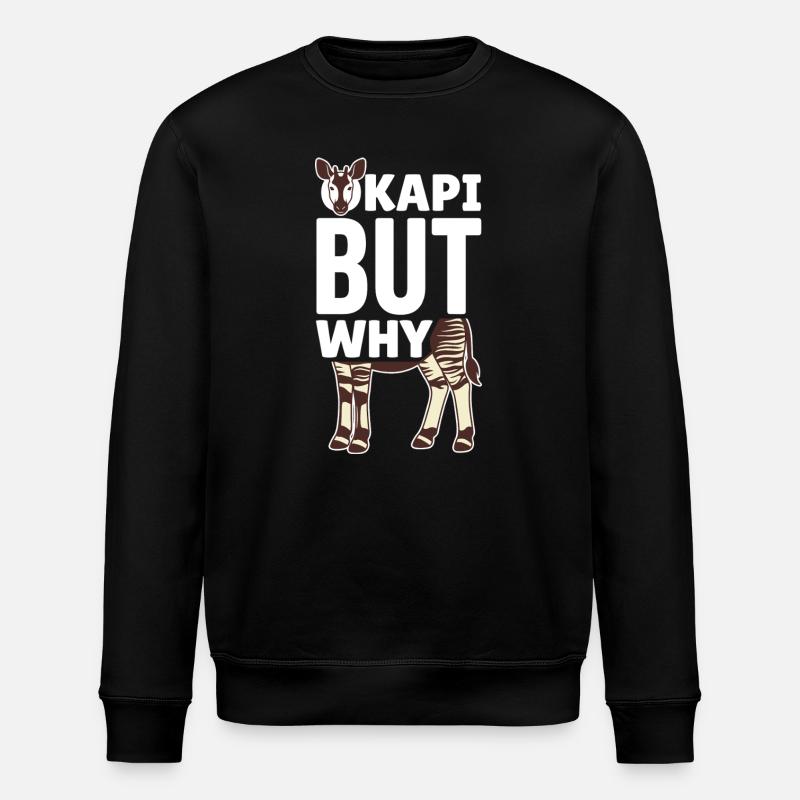 Okapi-liebhaber Okapi-tier Seltene Tierweltliebe - Stanley/Stella Unisex Bio-Sweatshirt ROLLER - Schwarz