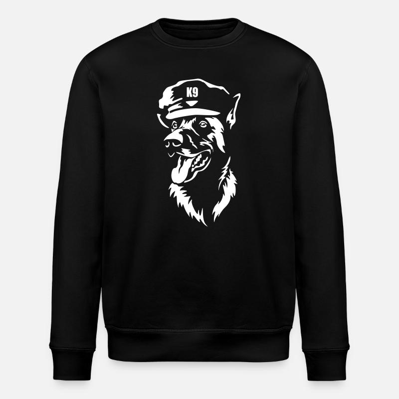Malinois Head "Black Edition" - Stanley/Stella ROLLER Unisex Organic Sweatshirt - black